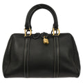 Christian Dior Vintage Handbag Leather Black Leather Handbag (Authentic  )