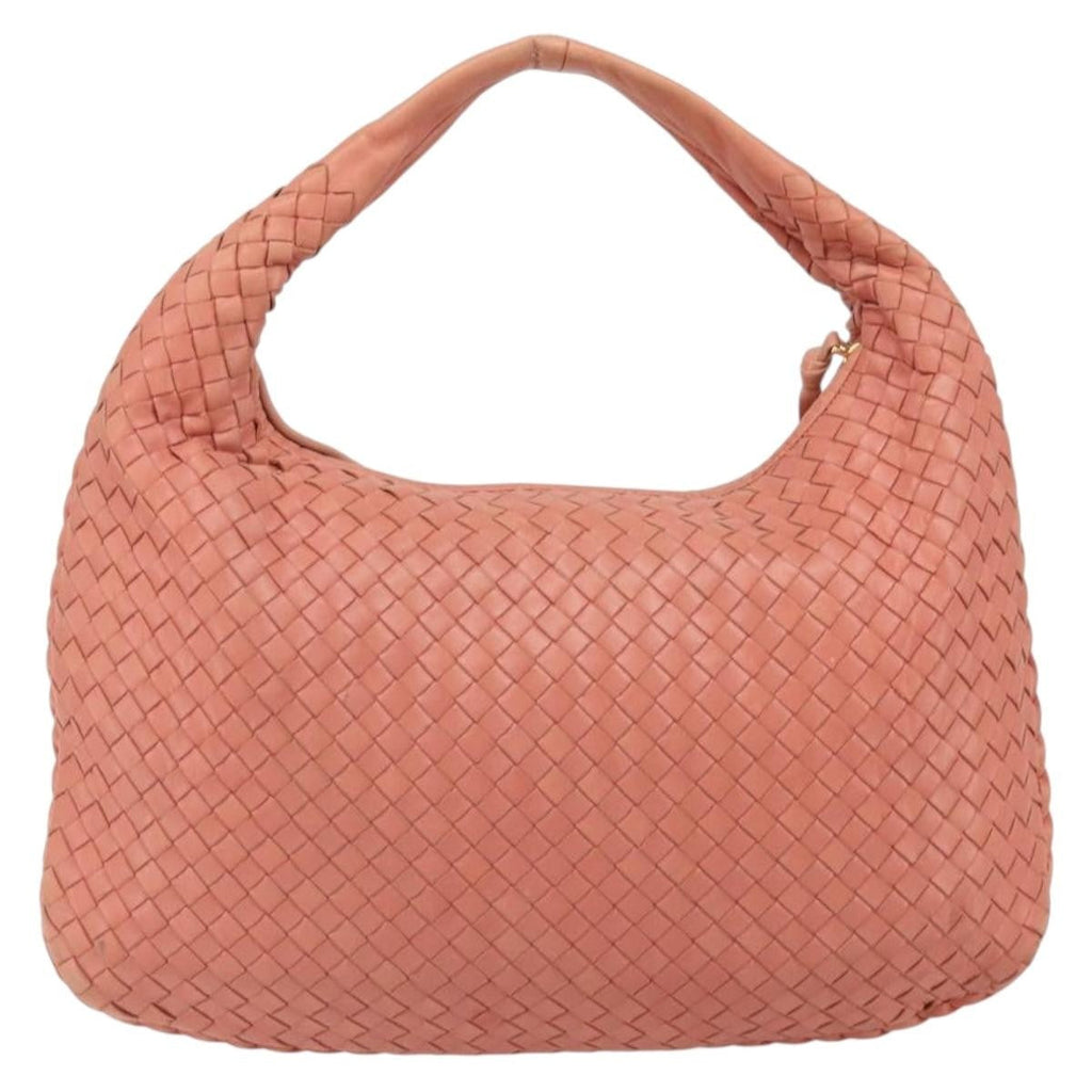 Bottega Veneta Veneta Hobo Intrecciato Nappa Pink Leather Handbag (Authentic  )
