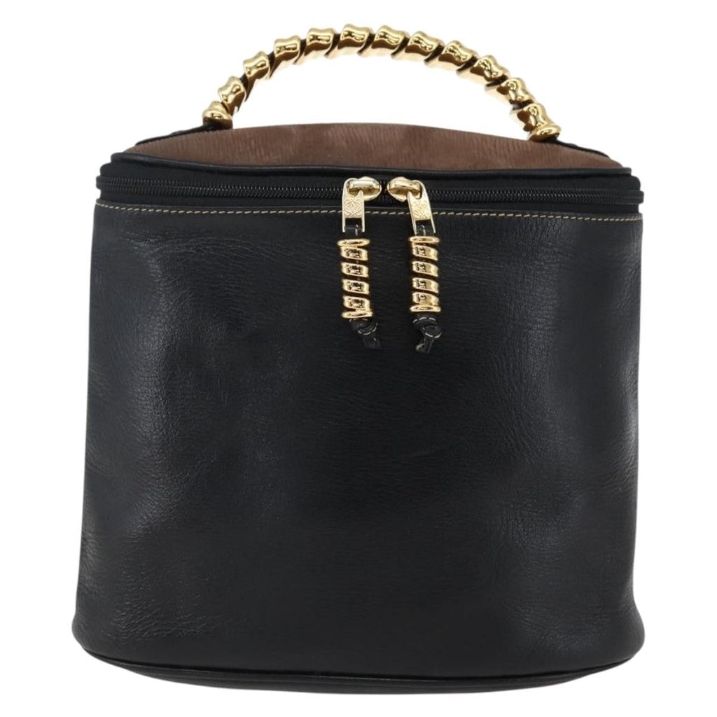 Loewe Vintage Velazquez Top Handle Bag Leather Black Leather Handbag (Authentic  )