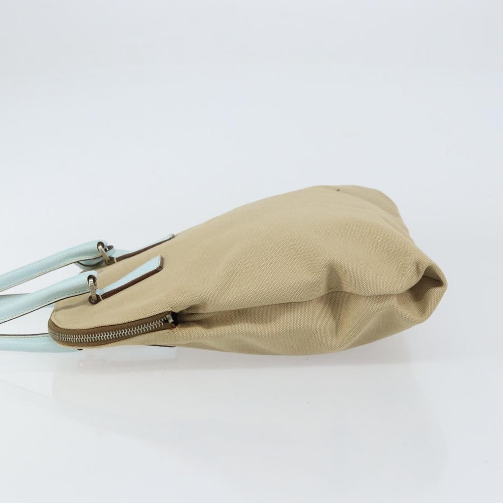Prada Vintage Handbag Canvas Beige Canvas Handbag (Authentic  )