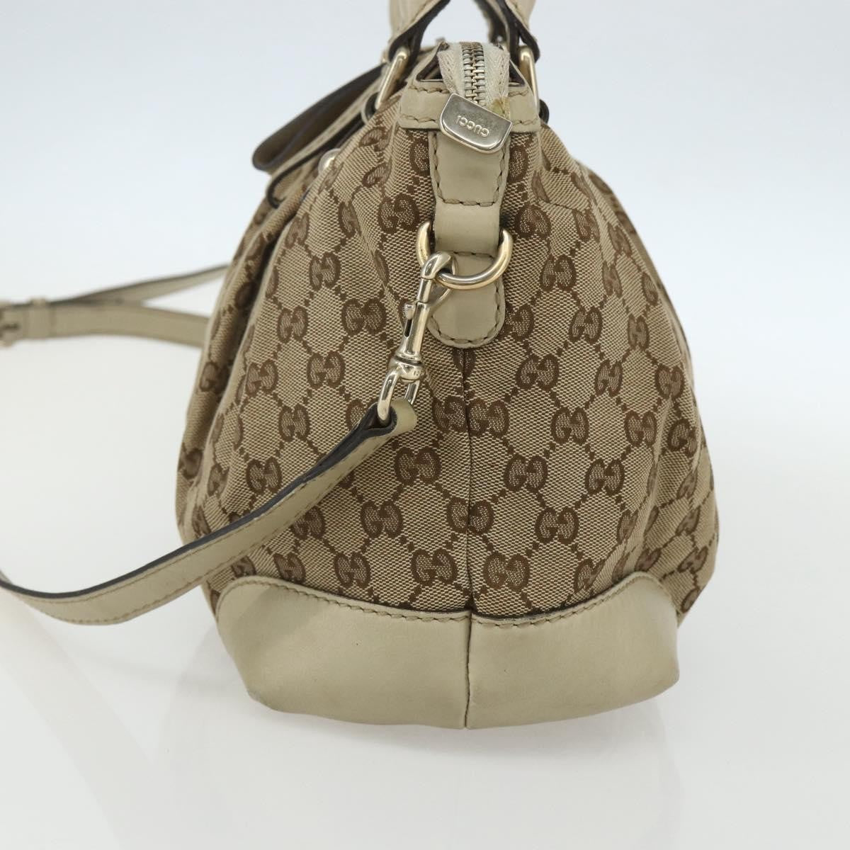 Gucci Sukey Top Handle Satchel Gg Coated Canvas Beige Canvas Handbag (Authentic  )