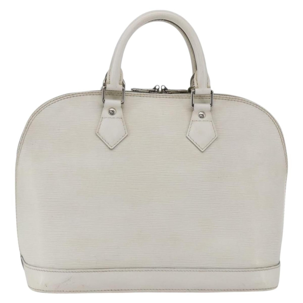 Louis Vuitton Alma Handbag Epi Leather White Leather Handbag (Authentic  )