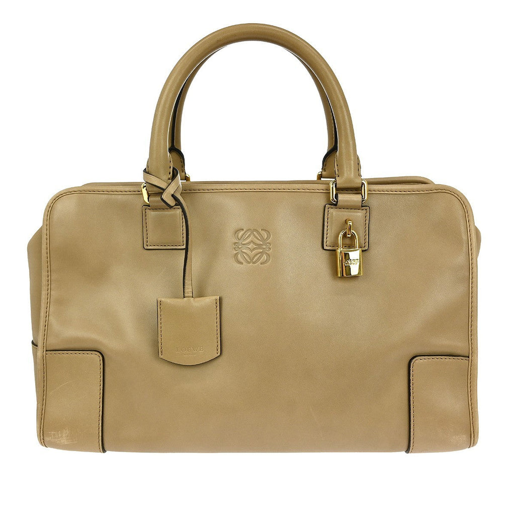 Loewe Amazona Bag Leather Beige Leather Handbag ( )
