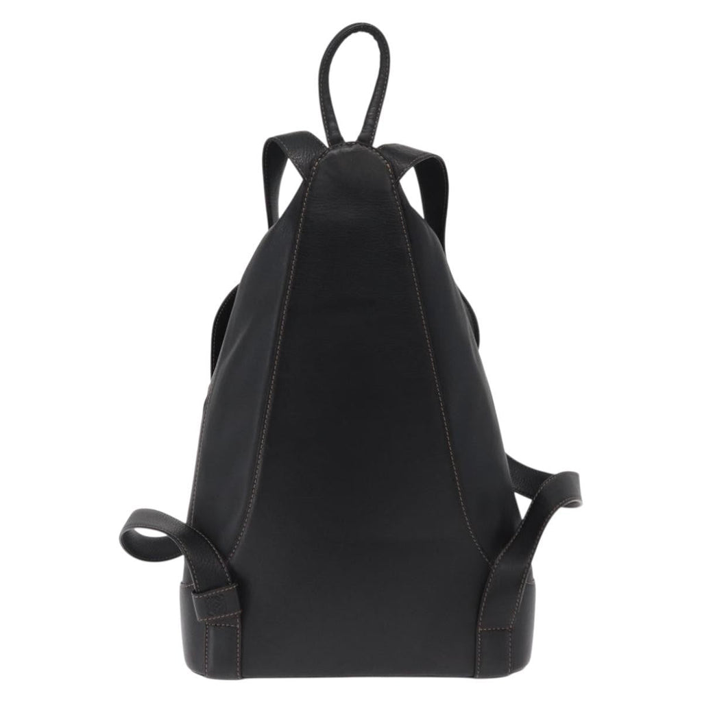 Loewe Anton Backpack Leather Black Leather Backpack Bag (Authentic  )