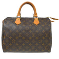 Louis Vuitton Speedy Handbag Monogram Canvas Brown Canvas Handbag ( )