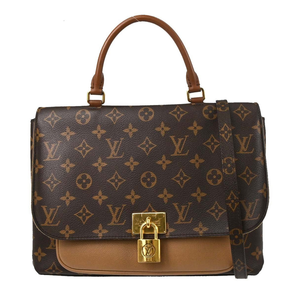 Louis Vuitton Marignan Handbag Monogram Canvas With Leather Brown Canvas Handbag ( )