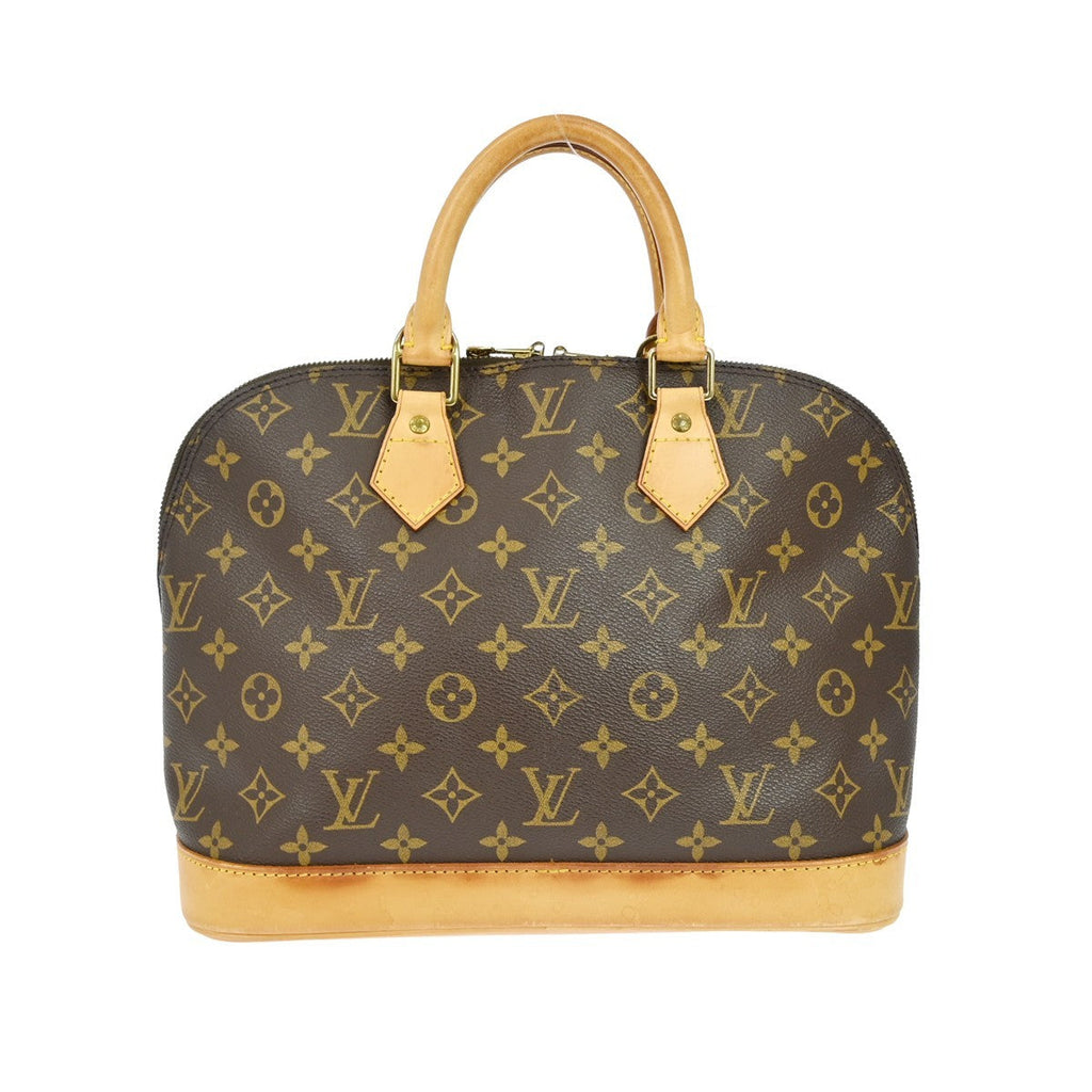 Louis Vuitton Alma Handbag Monogram Canvas Brown Canvas Handbag ( )