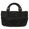 Celine Boogie Satchel Satin Black Satin Handbag (Authentic  )