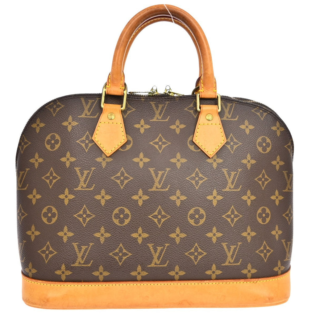 Louis Vuitton Alma Handbag Monogram Canvas Brown Canvas Handbag ( )