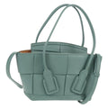 Bottega Veneta Arco Bag Maxi Intrecciato Leather Green Leather Handbag (Authentic  )