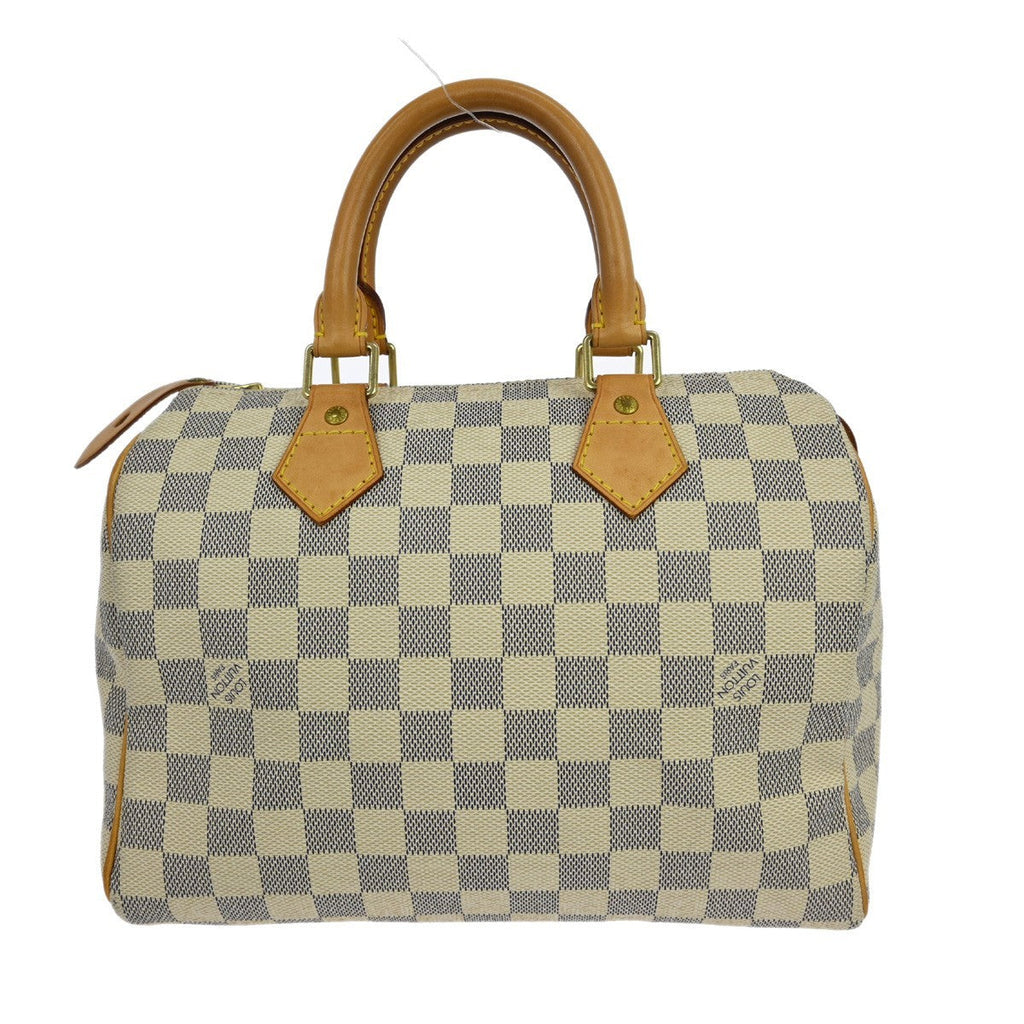 Louis Vuitton Speedy Handbag Damier White Canvas Handbag ( )