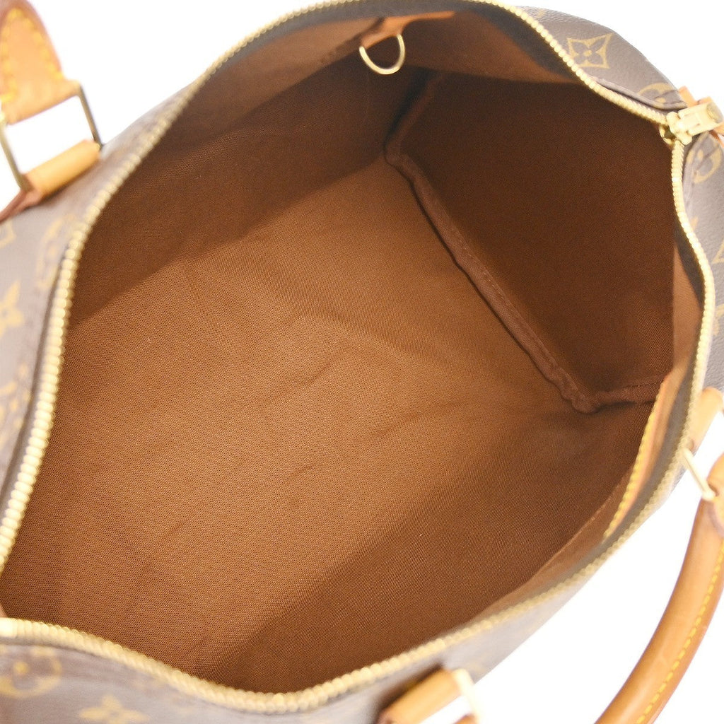 Louis Vuitton Speedy Handbag Monogram Canvas Brown Canvas Handbag ( )