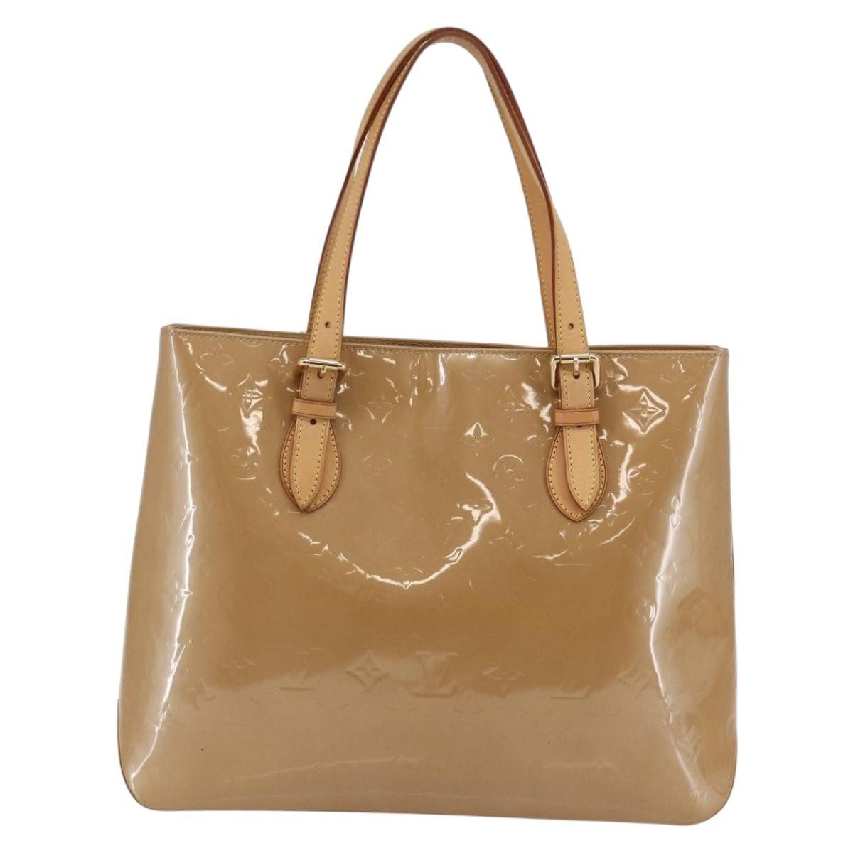 Louis Vuitton Brentwood Handbag Monogram Vernis Brown Patent_Leather Bag (Authentic  )