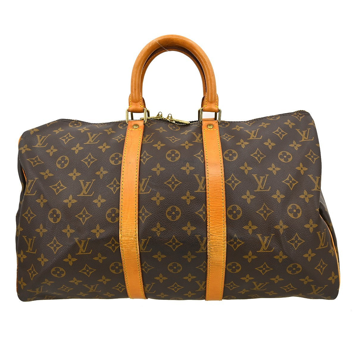 Louis Vuitton Keepall Bag Monogram Canvas Brown Canvas Handbag ( )