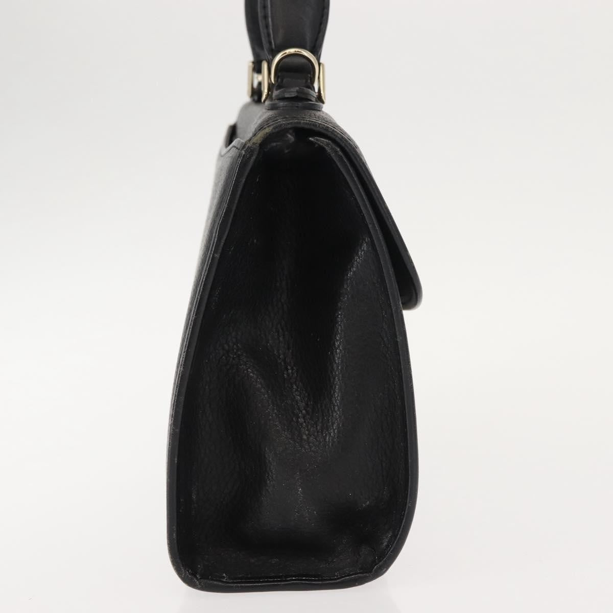 Burberry Vintage Handbag Leather Black Leather Handbag (Authentic  )