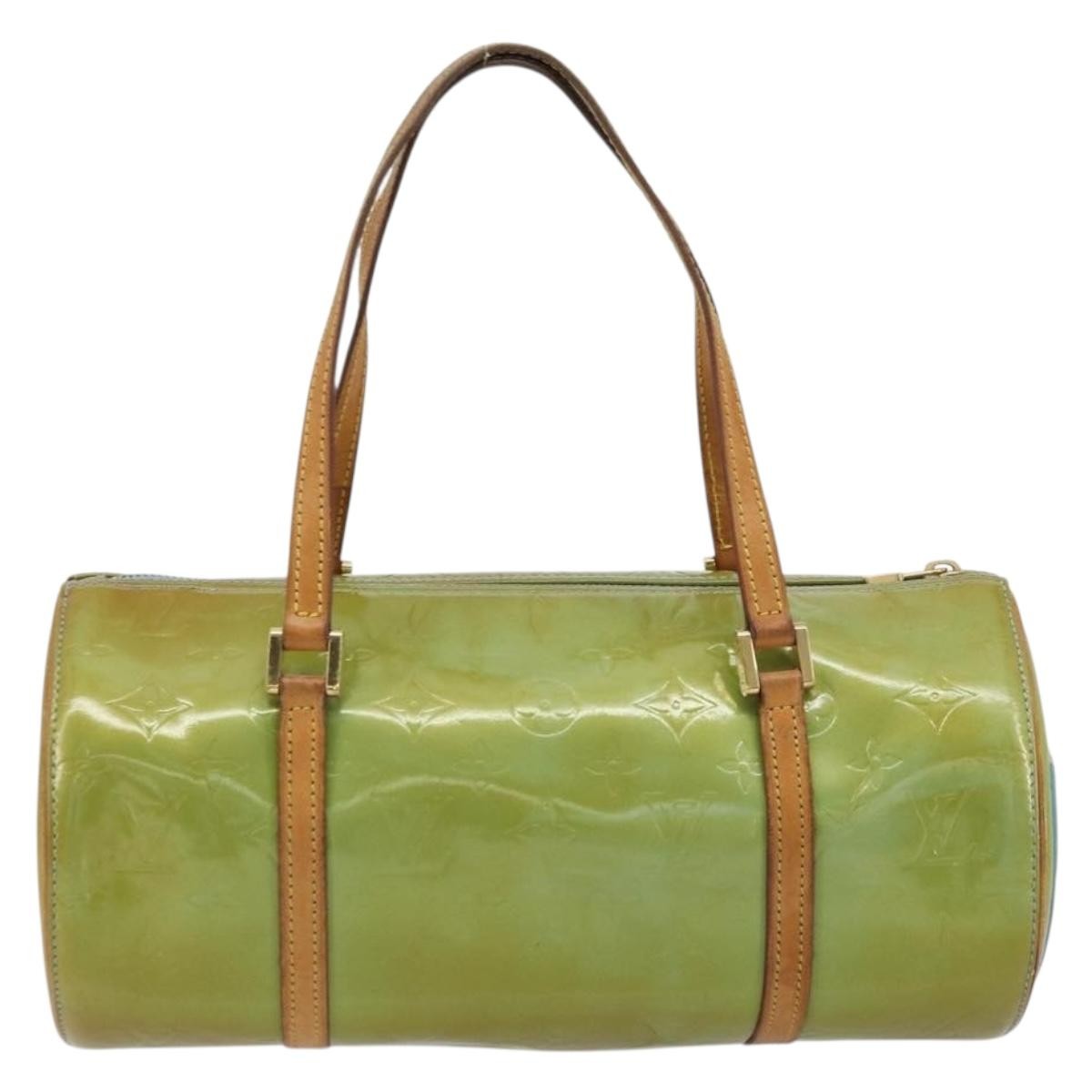 Louis Vuitton Bedford Handbag Monogram Vernis Green Patent_Leather Handbag (Authentic  )