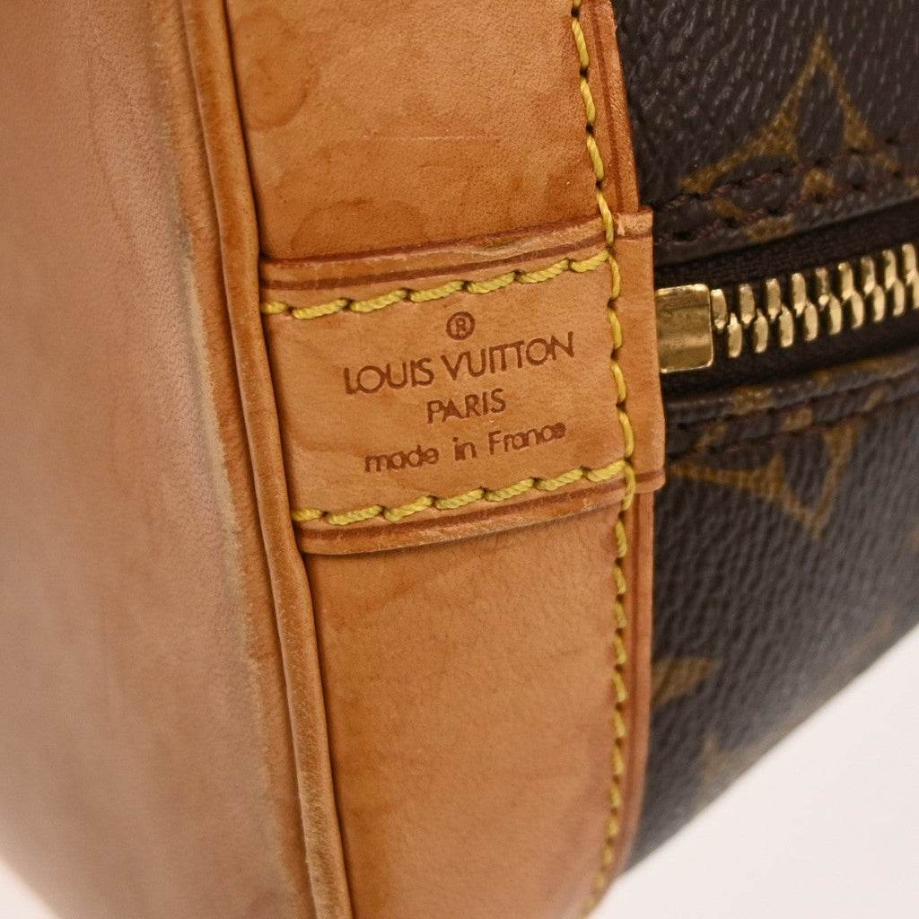 Louis Vuitton Alma Handbag Monogram Canvas Brown Canvas Handbag ( )
