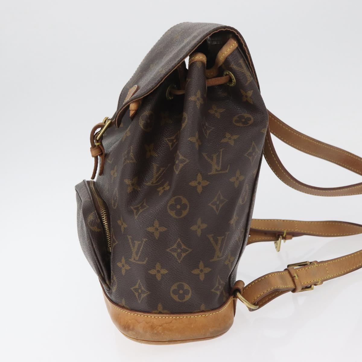 Louis Vuitton Vintage Montsouris Backpack Monogram Canvas Brown Canvas Backpack Bag ( )
