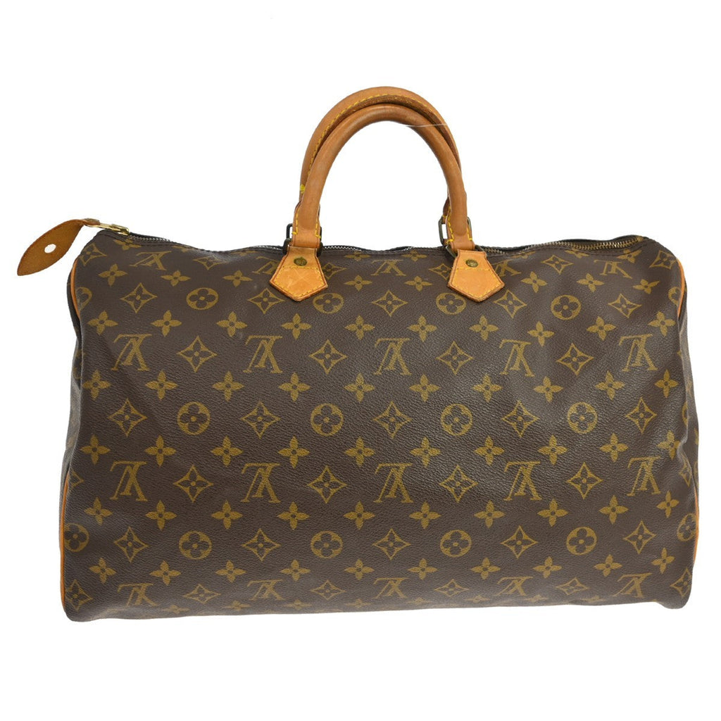 Louis Vuitton Speedy Handbag Monogram Canvas Brown Canvas Handbag ( )