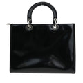 Christian Dior Vintage Lady Dior Patent Patent Leather Black Patent_Leather Tote Bag Bag (Authentic  )