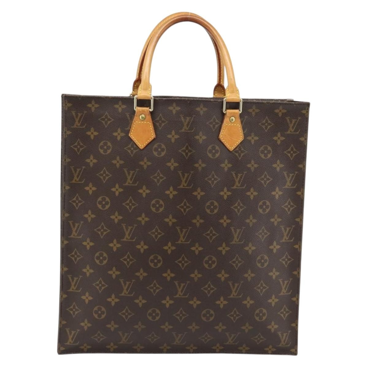 Louis Vuitton Vintage Sac Plat Bag Monogram Canvas Brown Canvas Handbag ( )