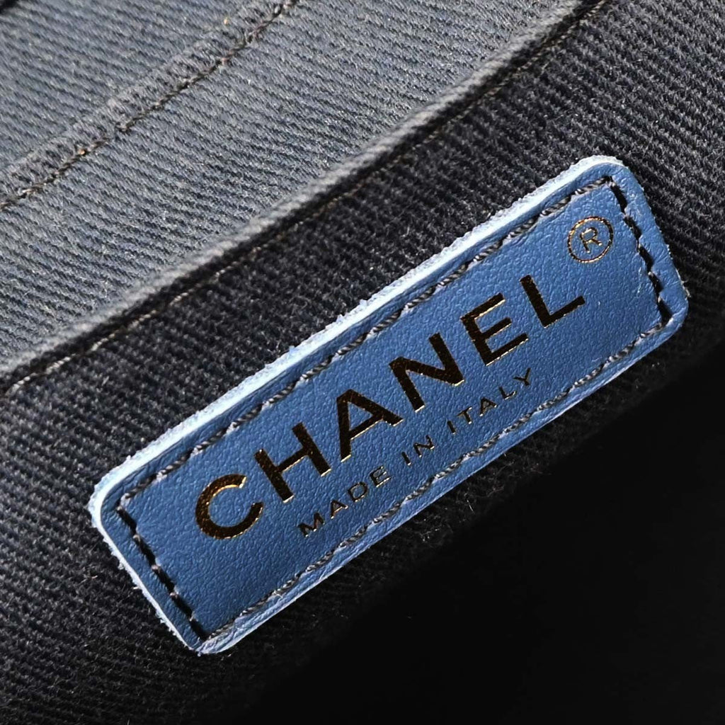 Chanel Vanity Case Quilted Denim Blue Denim_Jeans Handbag (Authentic  )