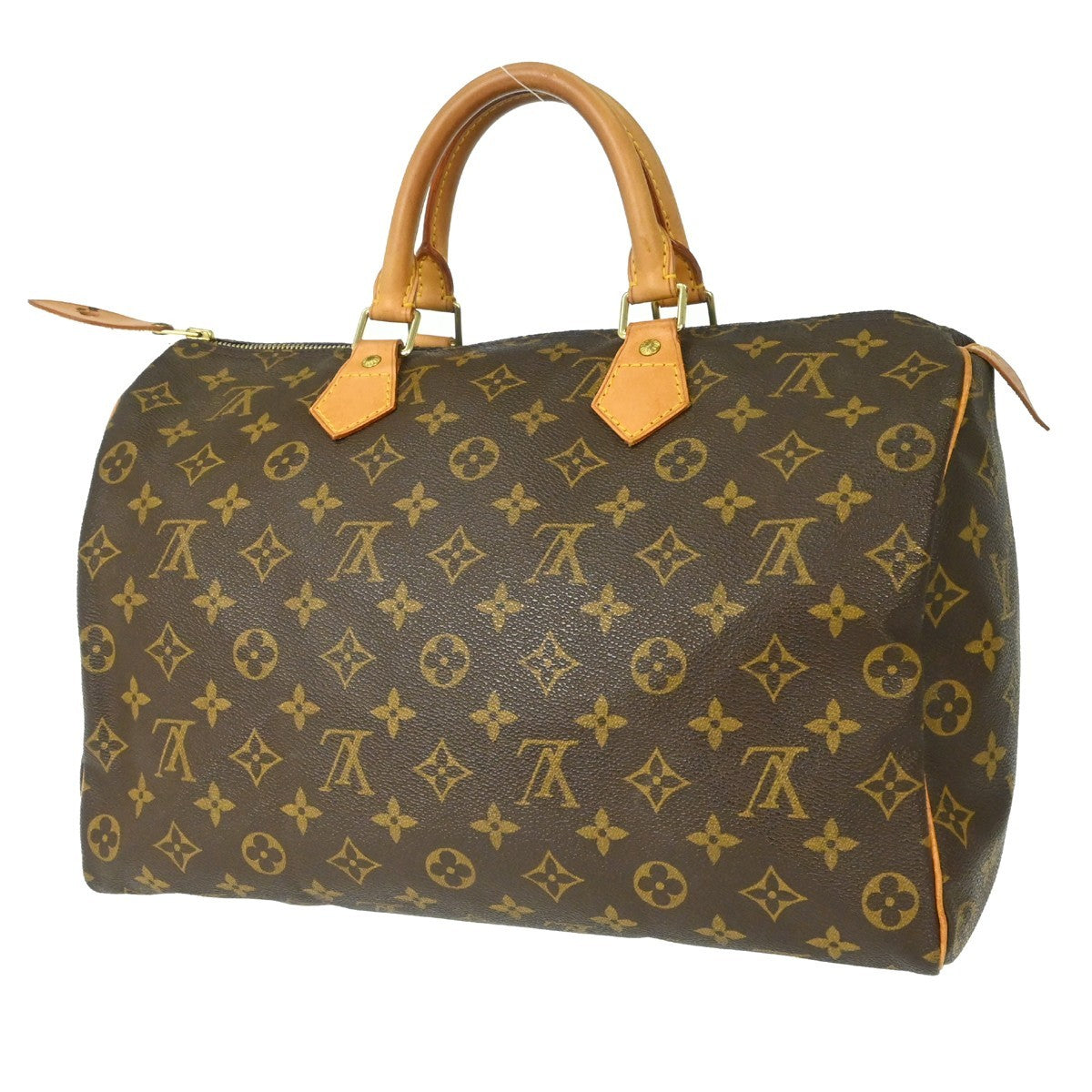Louis Vuitton Speedy Handbag Monogram Canvas Brown Canvas Handbag ( )