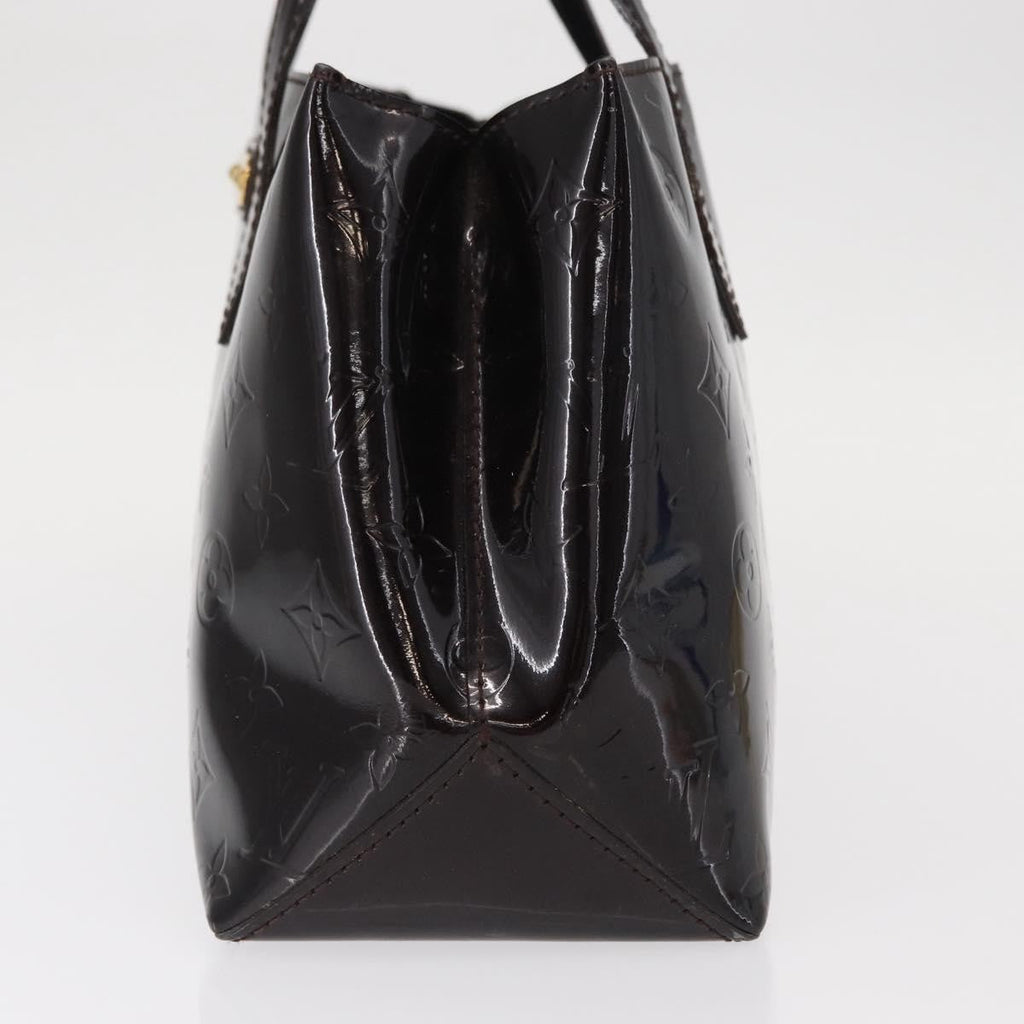 Louis Vuitton Wilshire Handbag Monogram Vernis Burgundy Patent_Leather Handbag (Authentic  )