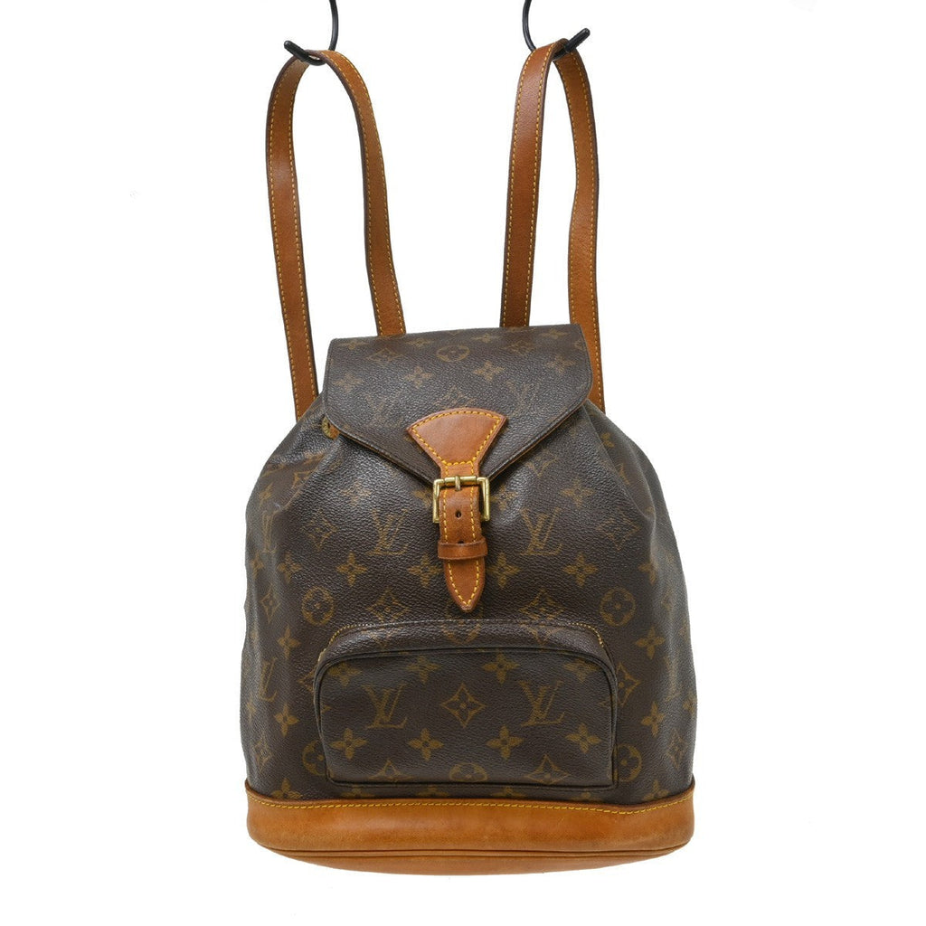 Louis Vuitton Vintage Montsouris Backpack Monogram Canvas Brown Canvas Backpack Bag ( )