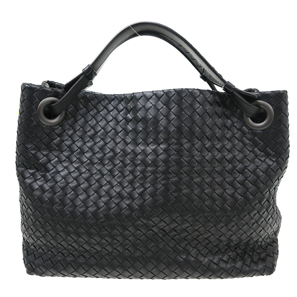 Bottega Veneta Veneta Hobo Studded Leather Black Leather Handbag ( )