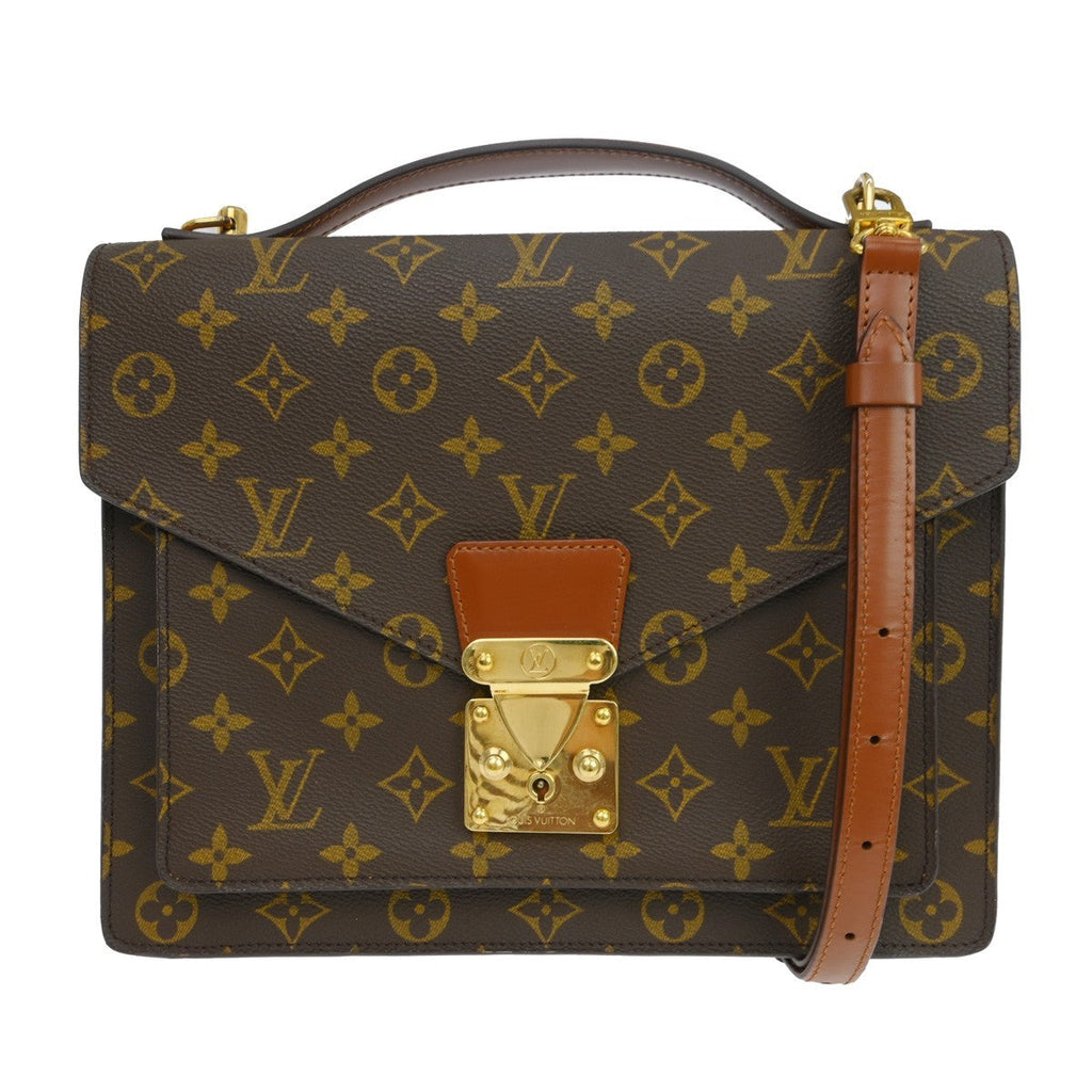 Louis Vuitton Monceau Handbag Monogram Canvas Brown Canvas Handbag ( )