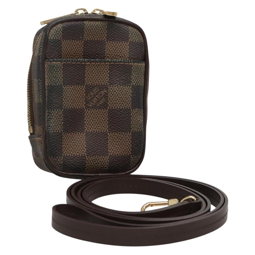 Louis Vuitton Etui Okapi Camera Case Damier Brown Canvas Bag (Authentic  )