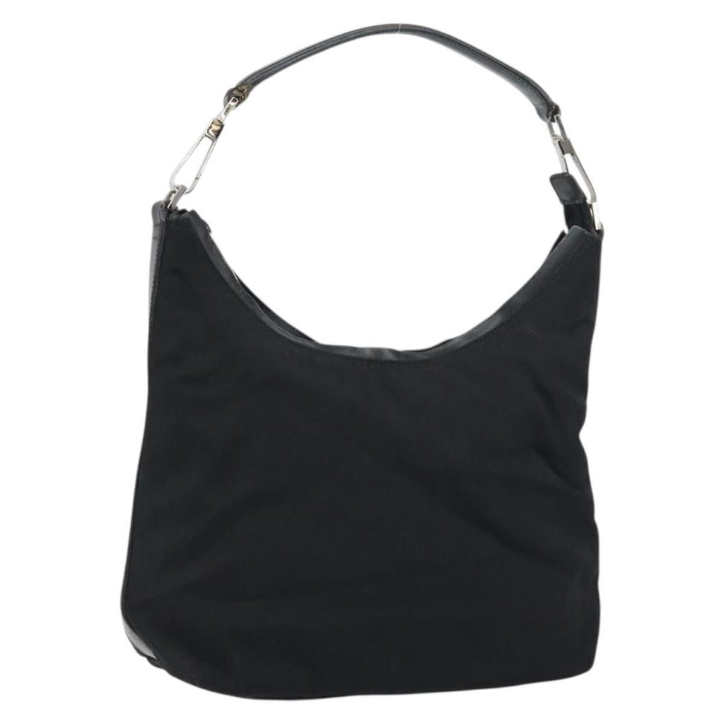 Gucci Zip Hobo Nylon Black Nylon Handbag (Authentic  )