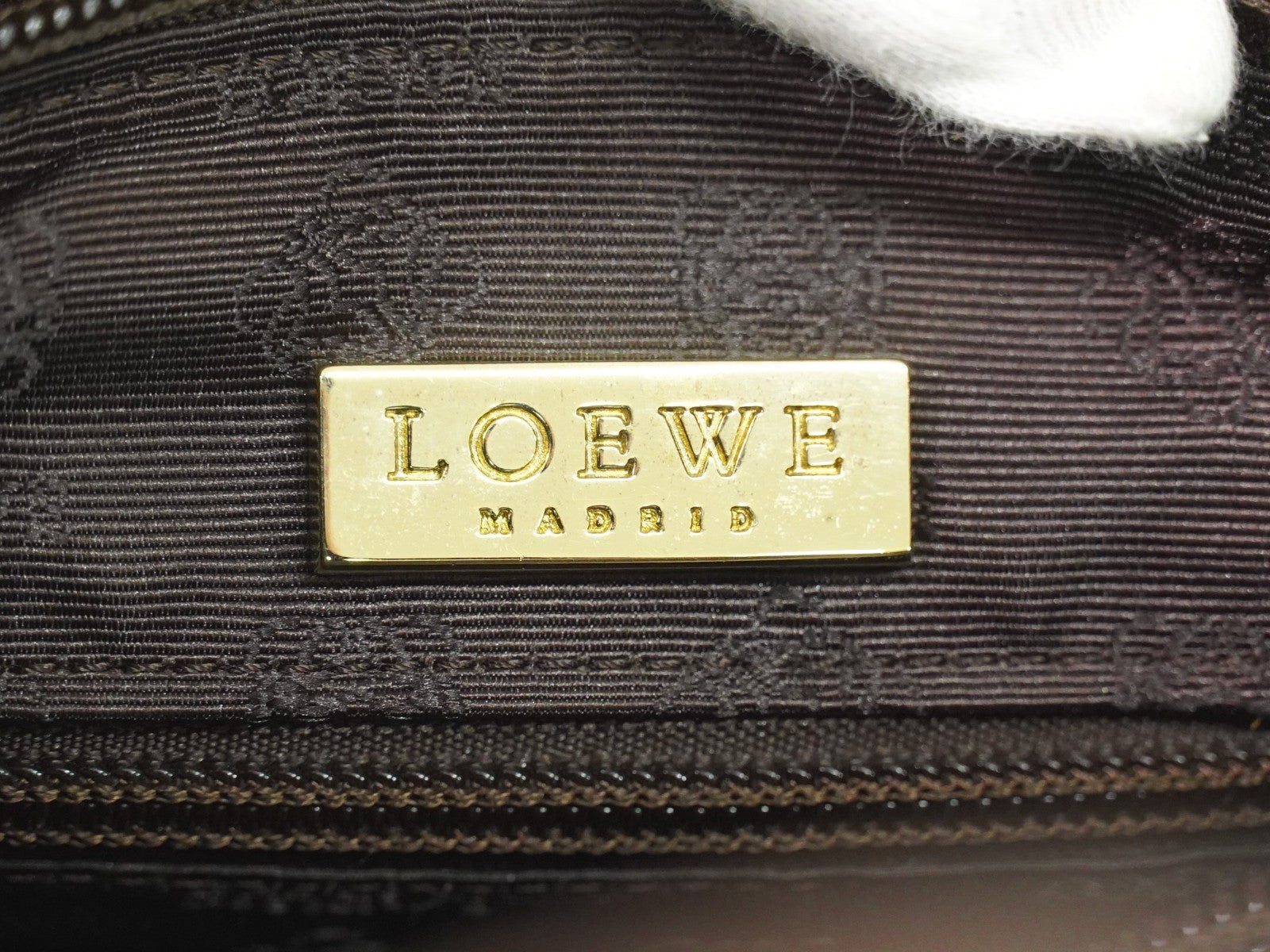 Loewe Vintage Anagram Handbag Leather Brown Leather Handbag (Authentic  )