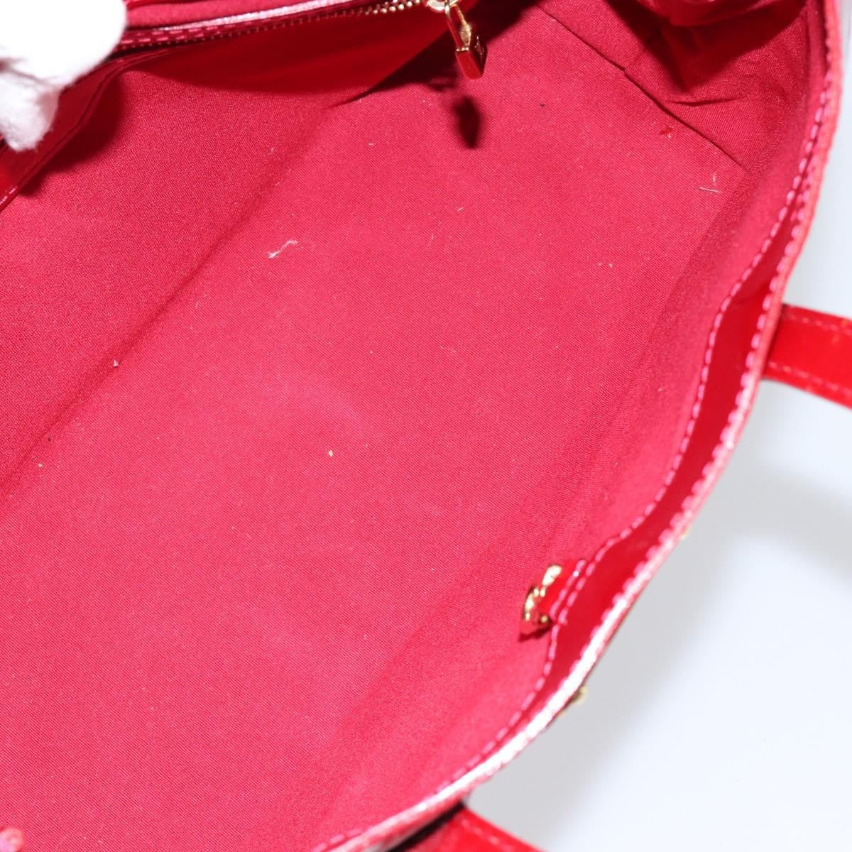 Louis Vuitton Wilshire Handbag Monogram Vernis Red Patent_Leather Handbag (Authentic  )
