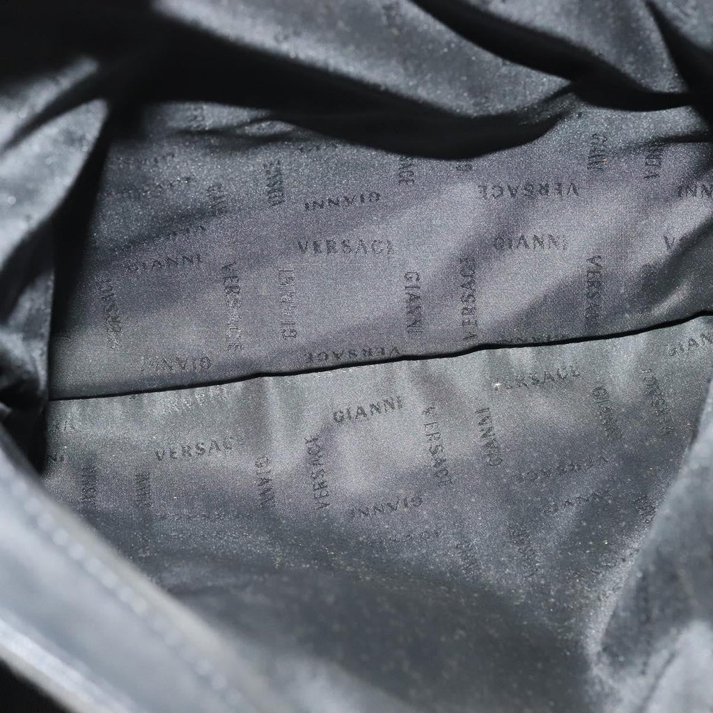Versace Messenger Bag Canvas Black Canvas Bag (Authentic  )