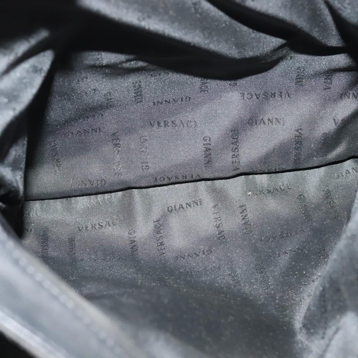 Versace Messenger Bag Canvas Black Canvas Bag (Authentic  )