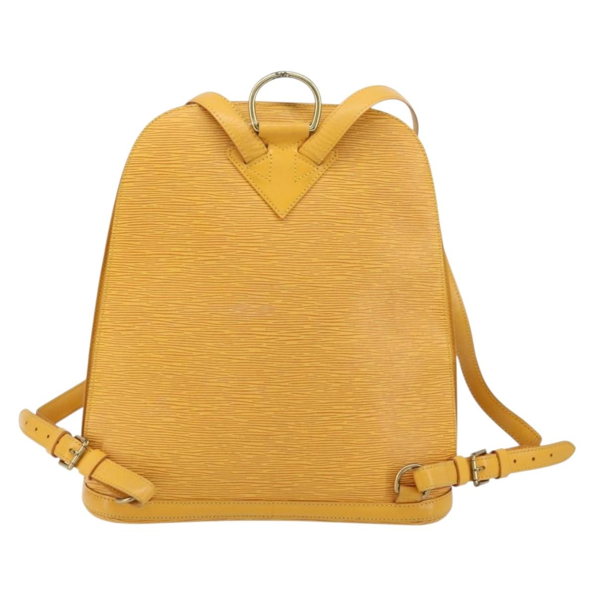Louis Vuitton Gobelins Backpack Epi Leather Yellow Leather Backpack Bag ( )