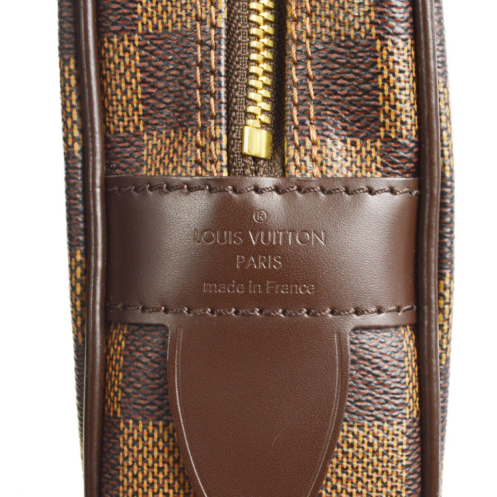 Louis Vuitton Porte-Documents Voyage Briefcase Damier Brown Canvas Briefcase Bag (Authentic  )