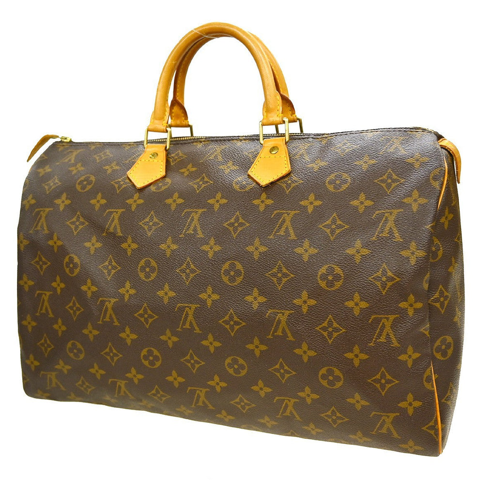 Louis Vuitton Speedy Handbag Monogram Canvas Brown Canvas Handbag ( )