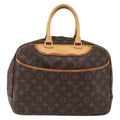 Louis Vuitton Deauville Handbag Monogram Canvas Brown Canvas Handbag (Authentic  )
