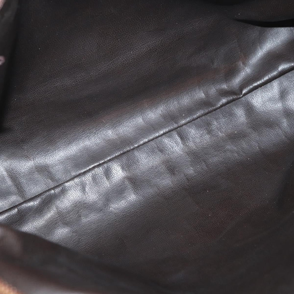 Bally Vintage Handbag Leather Brown Leather Handbag ( )