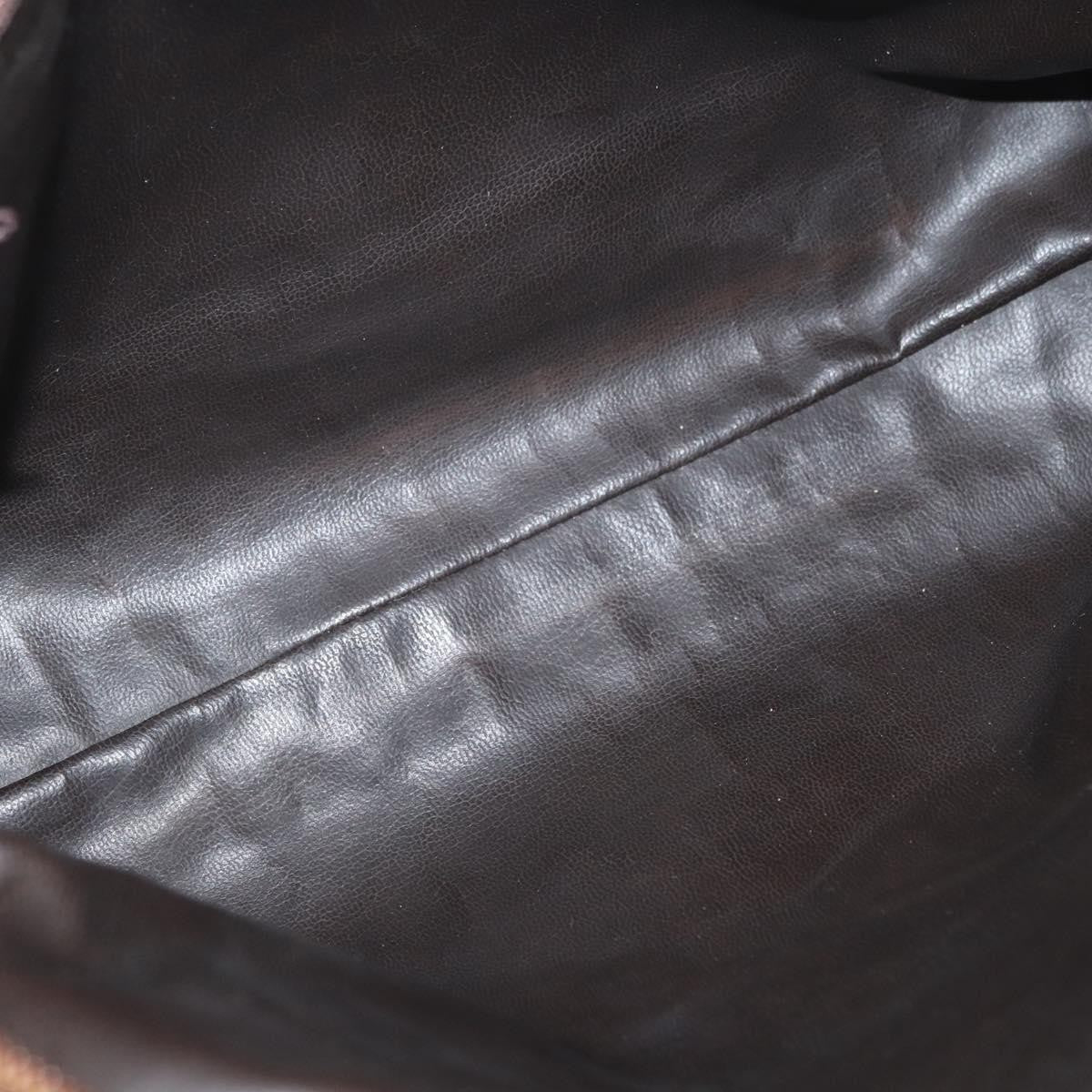 Bally Vintage Handbag Leather Brown Leather Handbag ( )