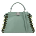 Fendi Peekaboo Bag Leather Green Leather Handbag ( )