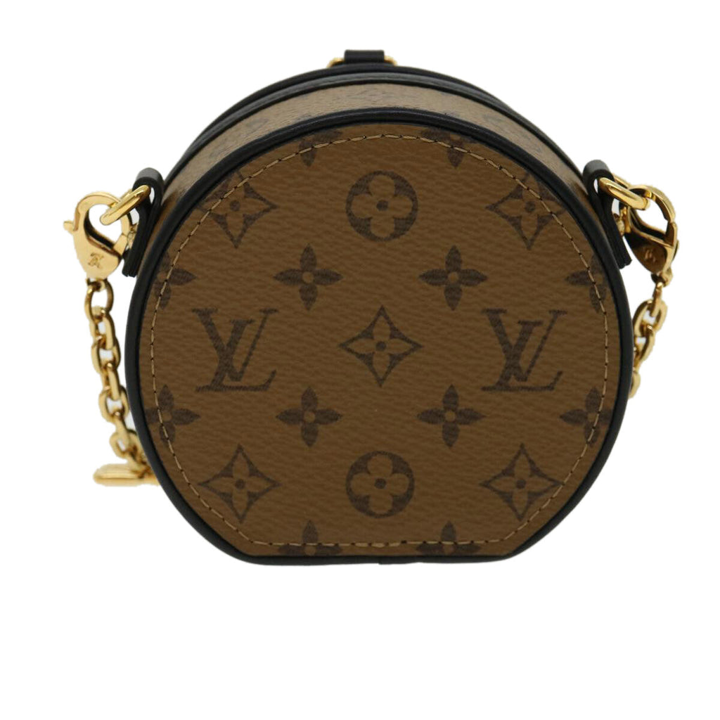 Louis Vuitton Boite Chapeau Souple Bag Reverse Monogram Giant Brown Canvas Bag (Authentic  )