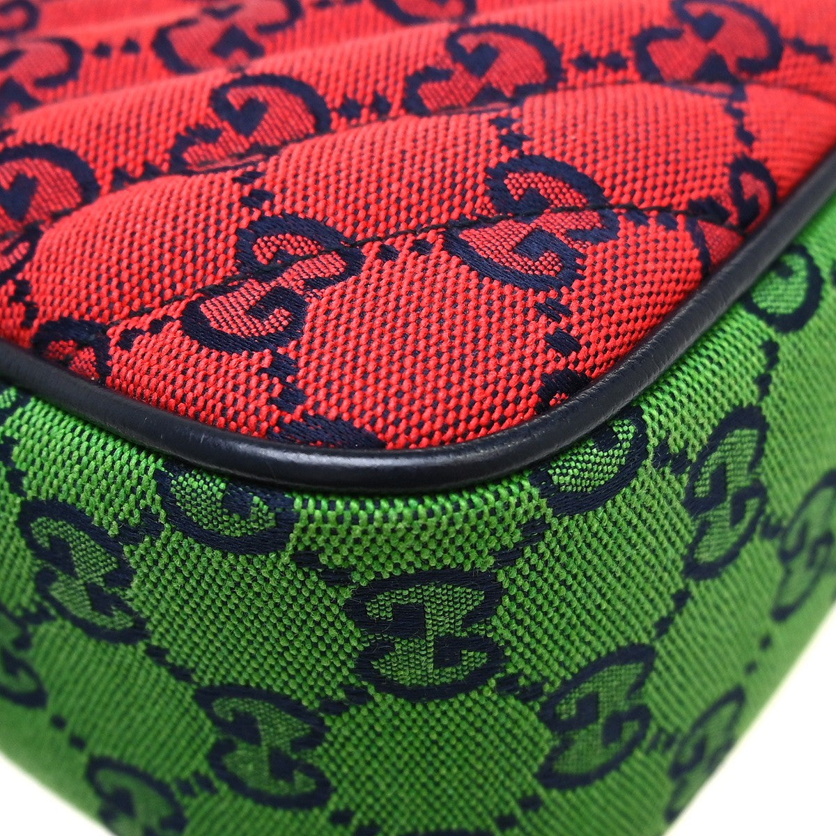 Gucci Gg Marmont Camera Bag Canvas Multicolour Canvas Handbag ( )