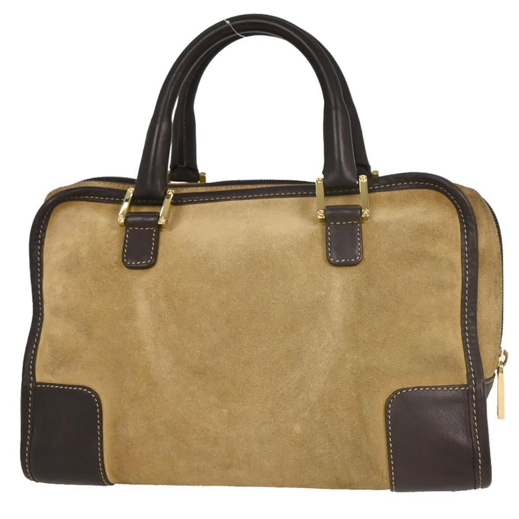 Loewe Amazona Bag Suede Beige Suede Handbag (Authentic  )