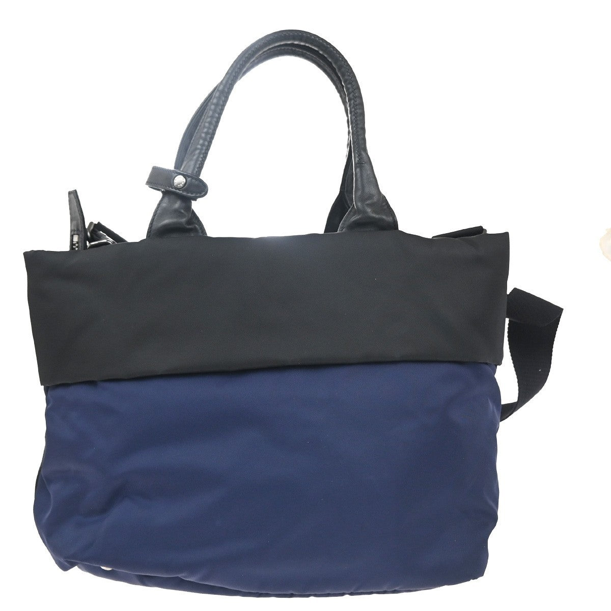 Prada Convertible Double Tote Tessuto Black Nylon Handbag (Authentic  )