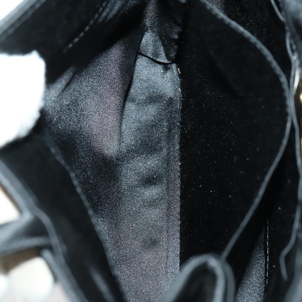 Bottega Veneta Intrecciato Handbag Satin Black Satin Handbag (Authentic  )