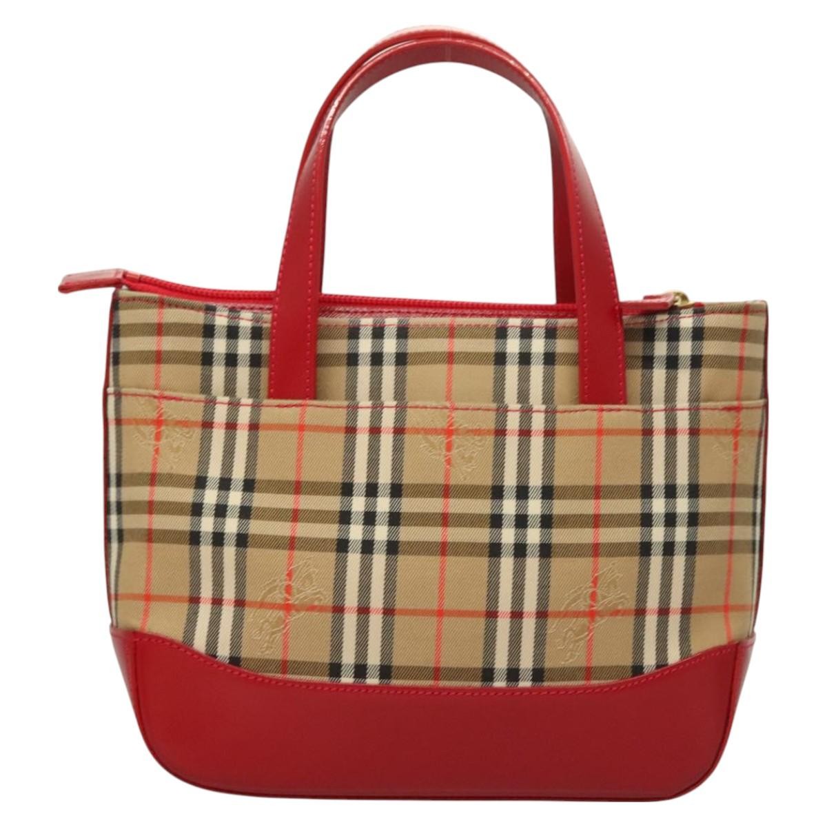 Burberry Nova Check Handbag Nova Check Canvas And Leather Beige Canvas Handbag (Authentic  )
